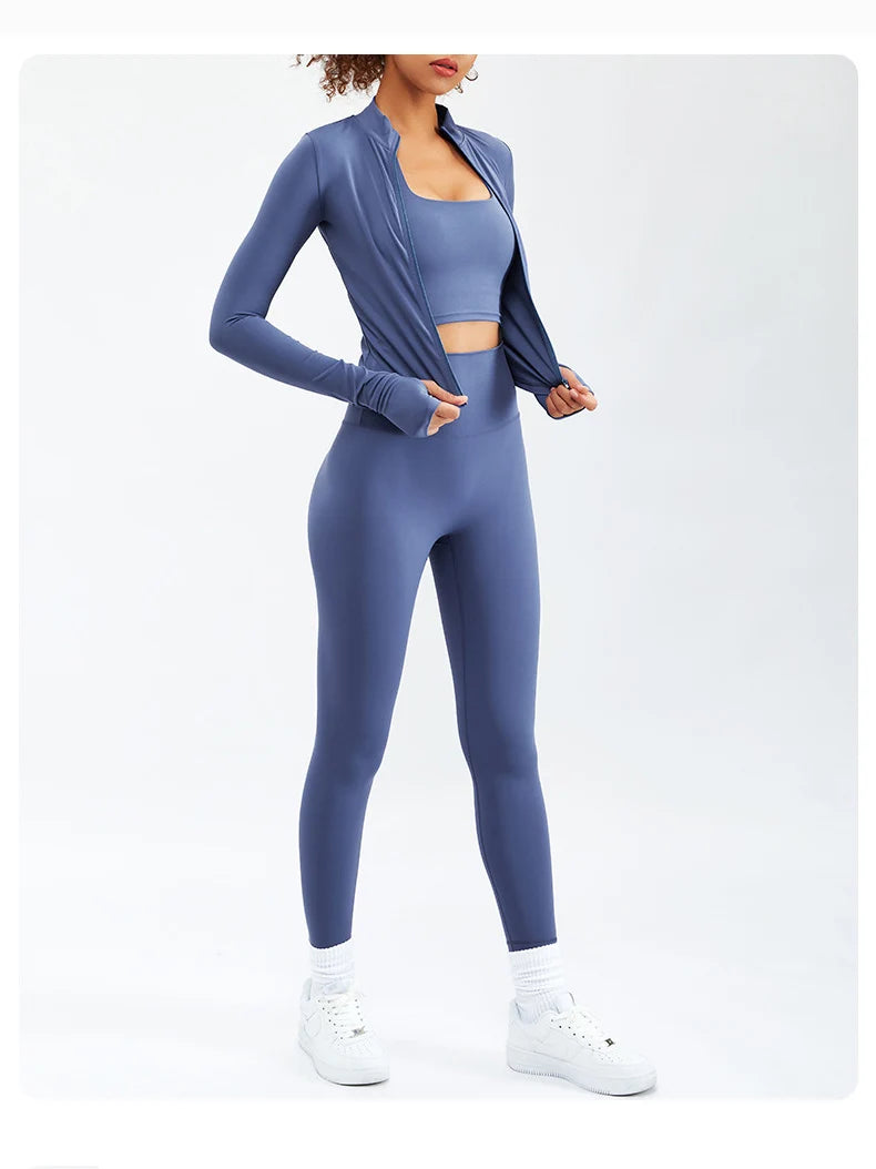 2/3PCS Sport Yoga Set Soft And Breathable High Waist Fitness Gym Suit Sportwear Women Set Workout Clothes For Women Tracksuit