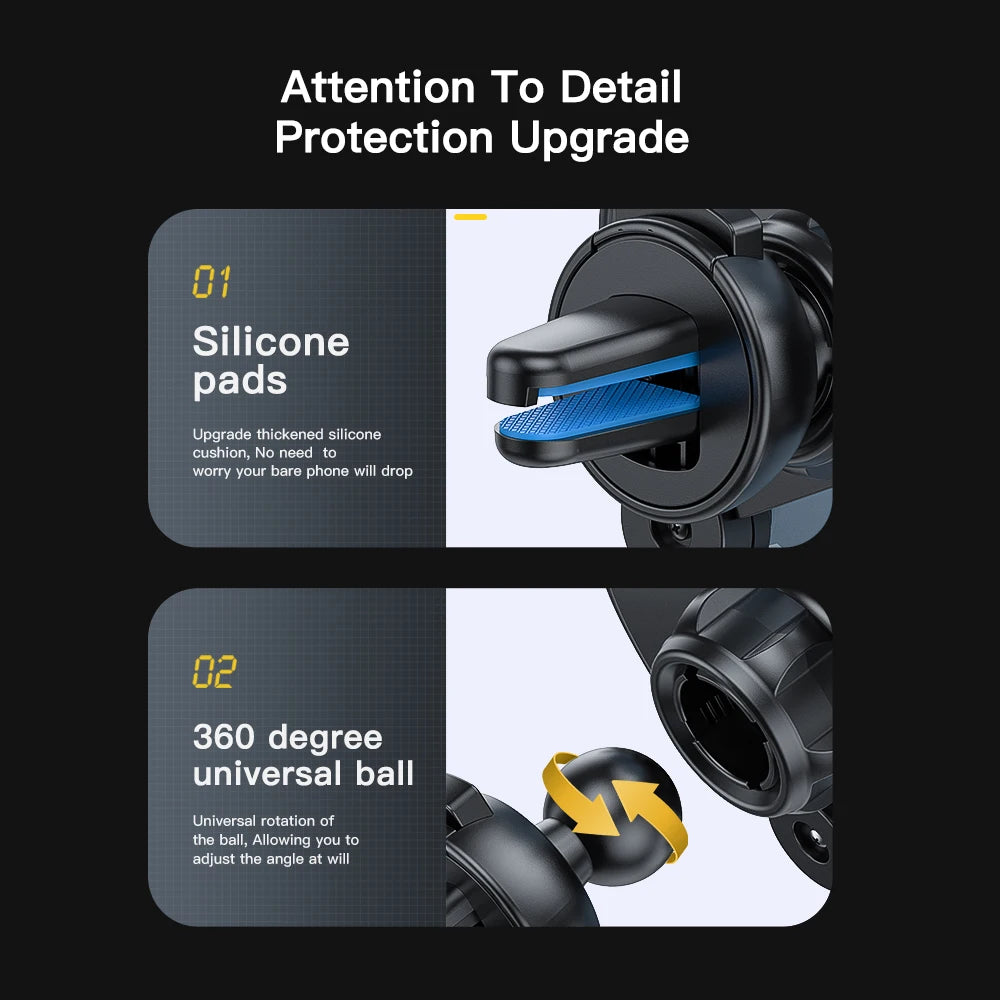 Essager Gravity Car Phone Holder Air Vent Clip Mount Mobile Phone Stand In Car GPS Support For iPhone 14 13 Pro Xiaomi Samsung