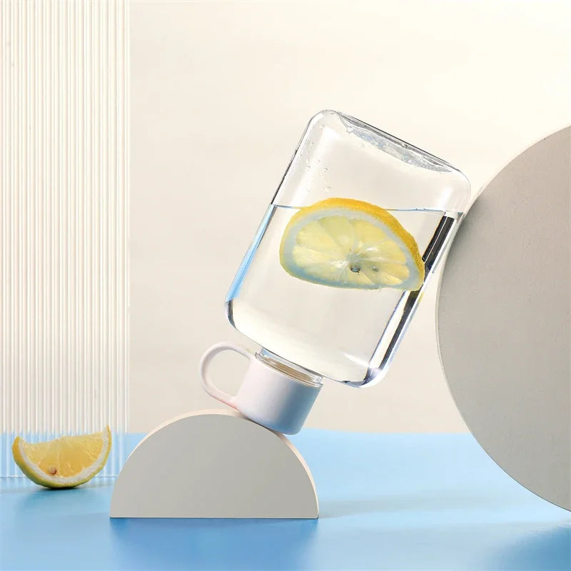 360 ML Water Botlte BPA FREE Flat Clear Plastic Crystal Drinks Kettle Portable Notebook Fitness Bike Cup Summer Cold Water Jug