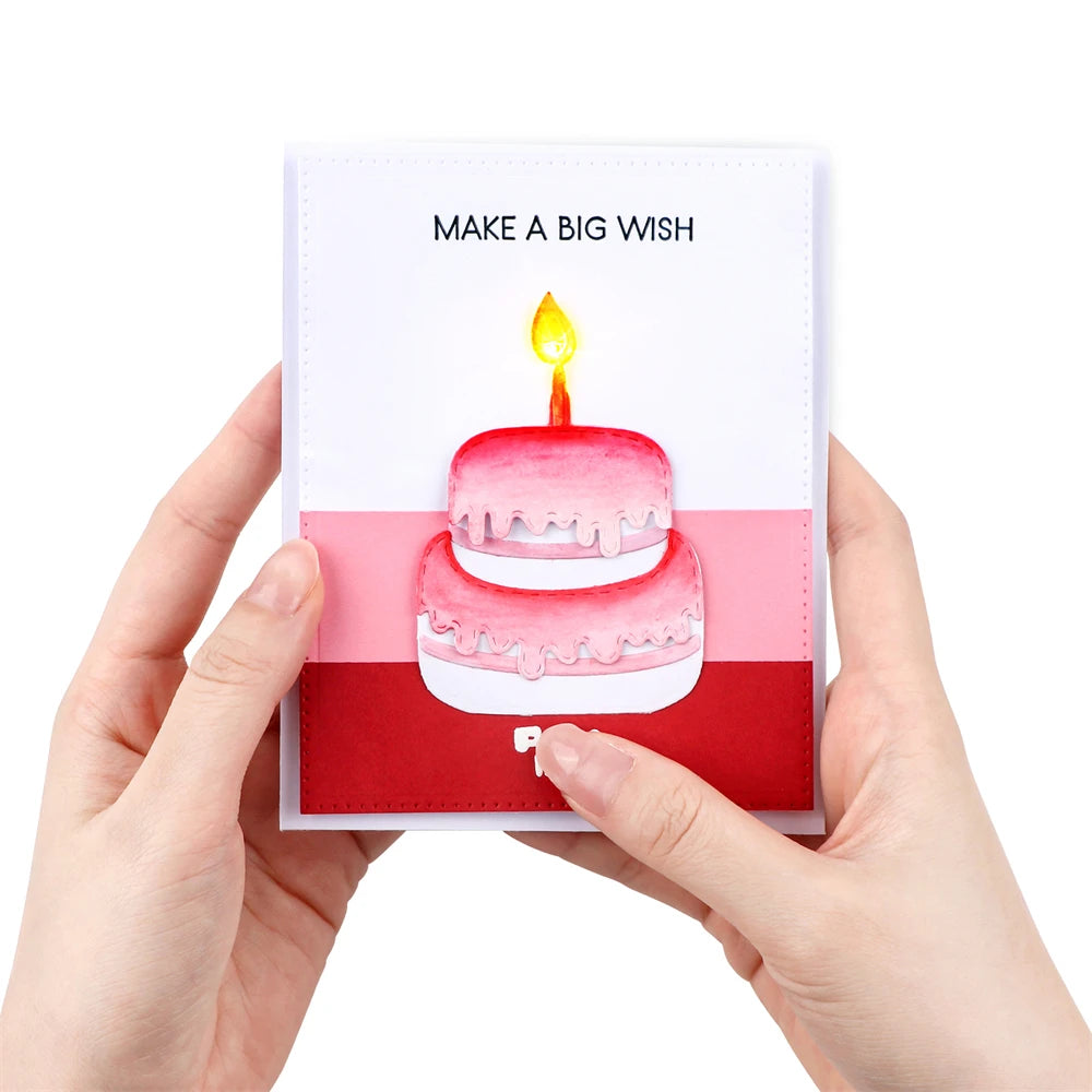 3-6Pcs/set Creative Blow-Out LED Candle Light for Light-Up Birthday Card Perfect for Scrapbook layouts and POP-up Projects Light