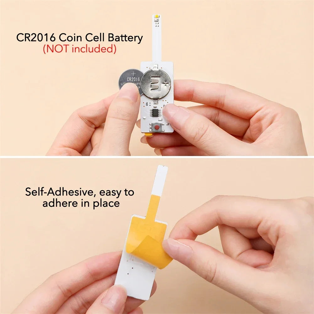 3-6Pcs/set Creative Blow-Out LED Candle Light for Light-Up Birthday Card Perfect for Scrapbook layouts and POP-up Projects Light