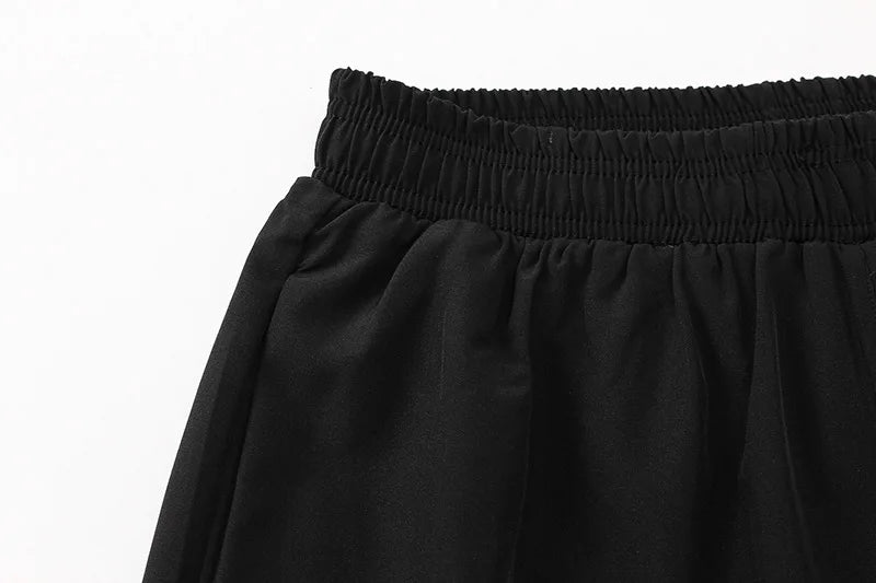 New Men Quick Drying Breathable Fake Two Piece Fishing Pants Running Training Fitness Pants Outdoor Elastic Hiking Cycling Pants