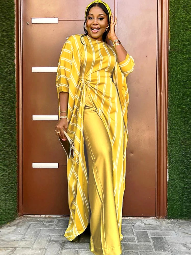 Asymmetrical Split Maxi Top and Wide Leg Pants Two Piece Set for Women Elegant Summer Outfits for Women Casual Loose Fit Style