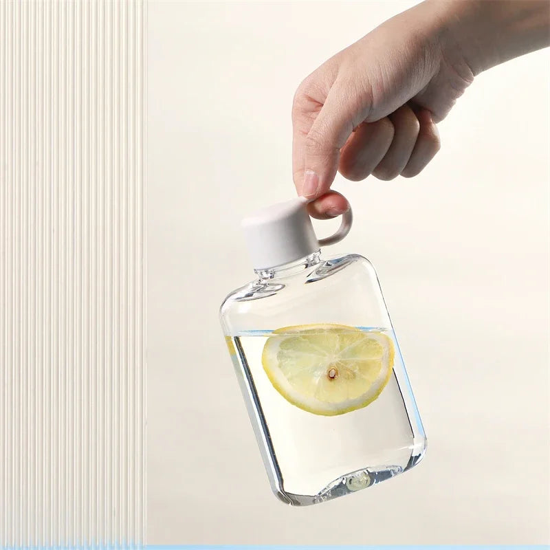 360 ML Water Botlte BPA FREE Flat Clear Plastic Crystal Drinks Kettle Portable Notebook Fitness Bike Cup Summer Cold Water Jug