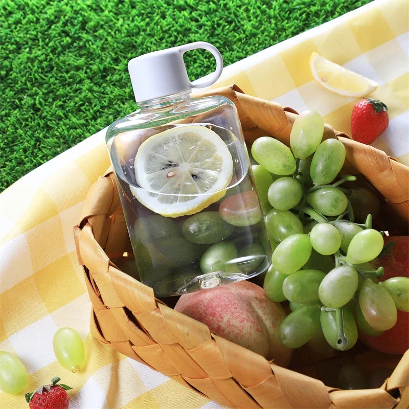 360 ML Water Botlte BPA FREE Flat Clear Plastic Crystal Drinks Kettle Portable Notebook Fitness Bike Cup Summer Cold Water Jug