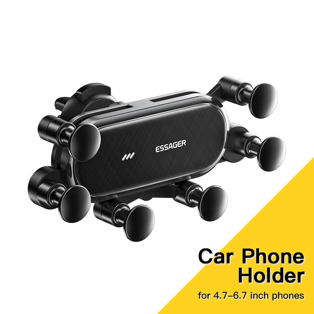 Essager Gravity Car Phone Holder Air Vent Clip Mount Mobile Phone Stand In Car GPS Support For iPhone 14 13 Pro Xiaomi Samsung