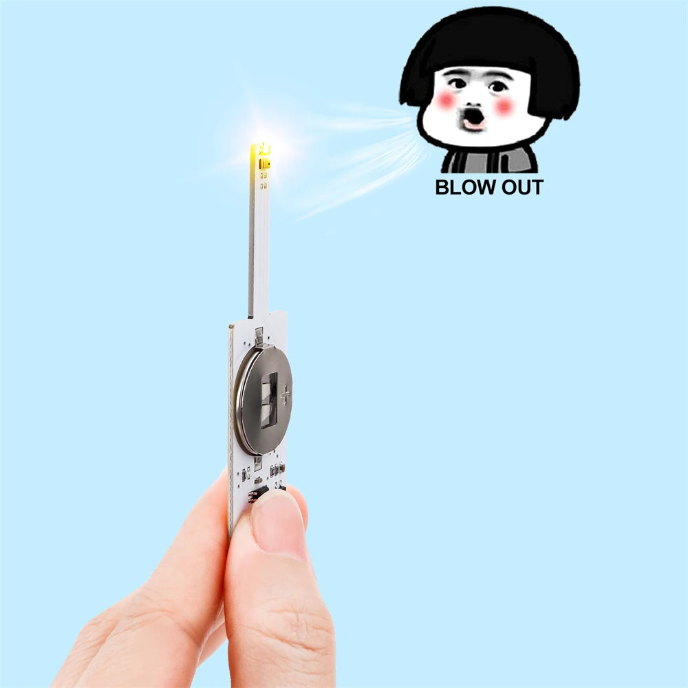 3-6Pcs/set Creative Blow-Out LED Candle Light for Light-Up Birthday Card Perfect for Scrapbook layouts and POP-up Projects Light