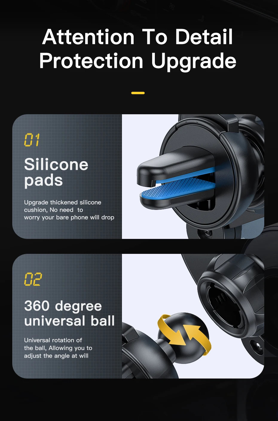 Essager Gravity Car Phone Holder Air Vent Clip Mount Mobile Phone Stand In Car GPS Support For iPhone 14 13 Pro Xiaomi Samsung