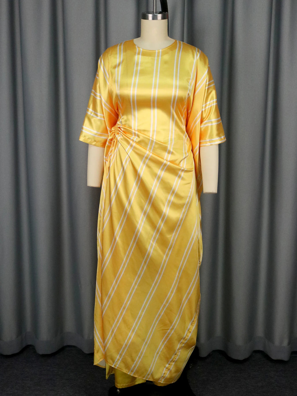 Asymmetrical Split Maxi Top and Wide Leg Pants Two Piece Set for Women Elegant Summer Outfits for Women Casual Loose Fit Style