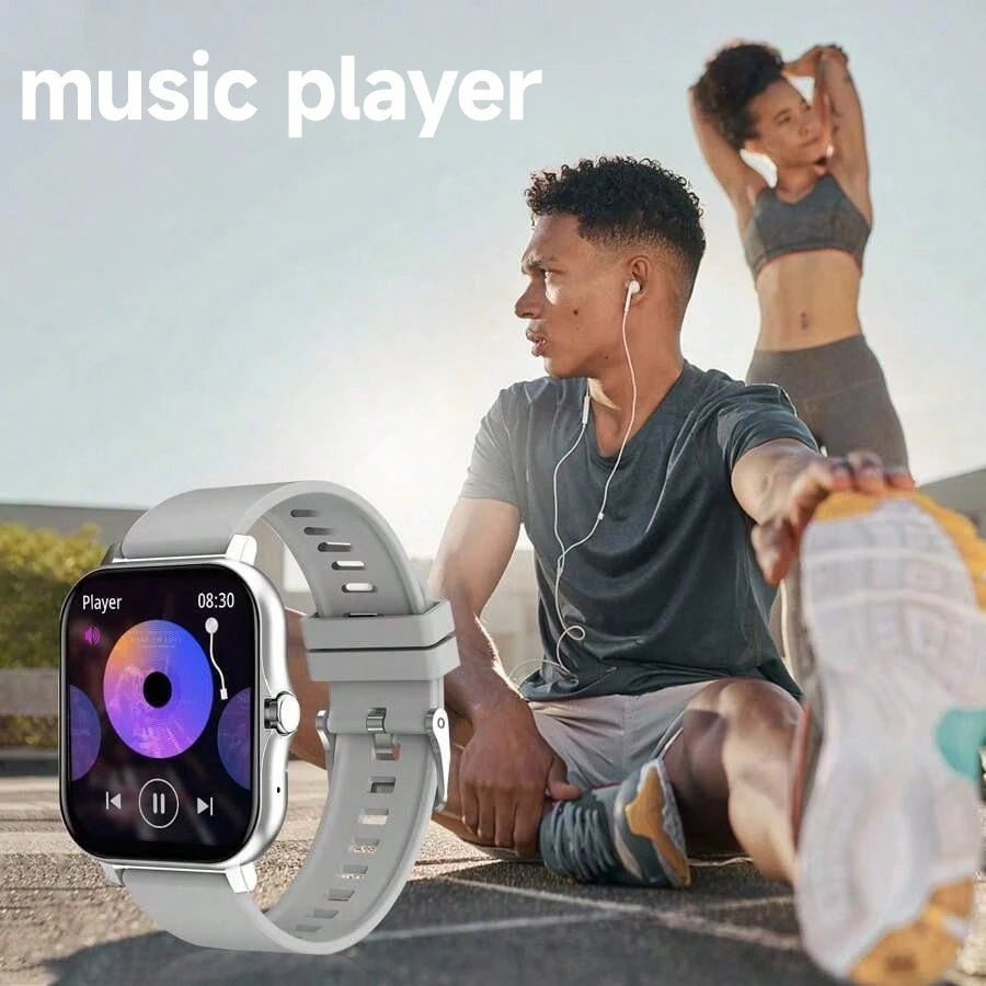 2025 New Square Sport Smartwatch for Android/IOS Heart Rate/Sleep Monitor Fitness Tracker BT Call Smart Watch For Men Women Gift