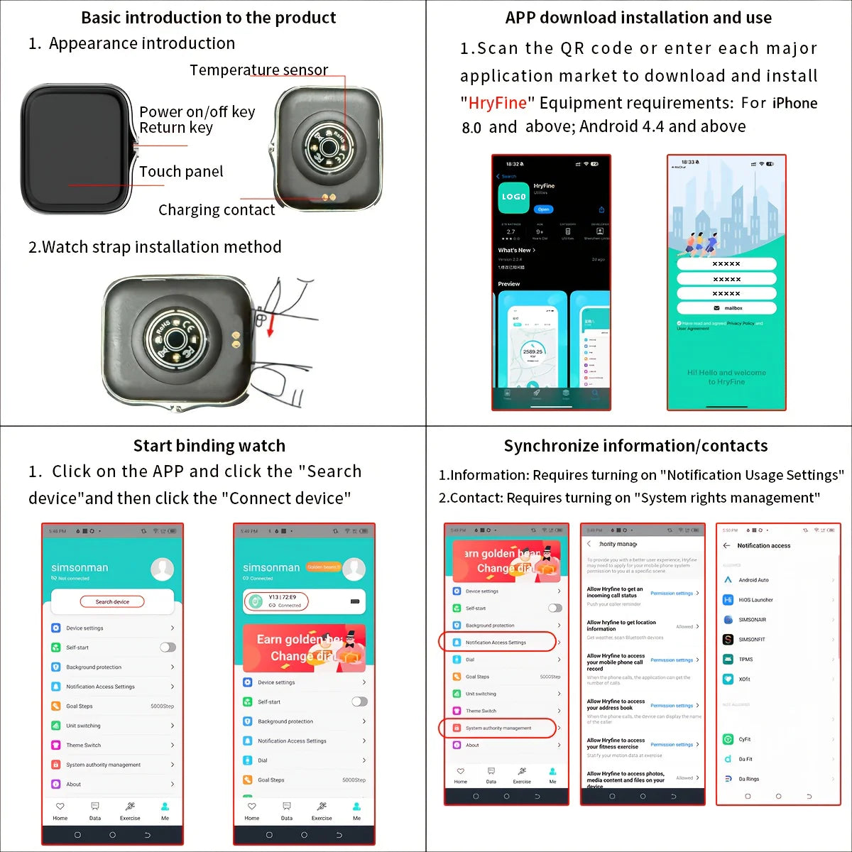2025 New Square Sport Smartwatch for Android/IOS Heart Rate/Sleep Monitor Fitness Tracker BT Call Smart Watch For Men Women Gift