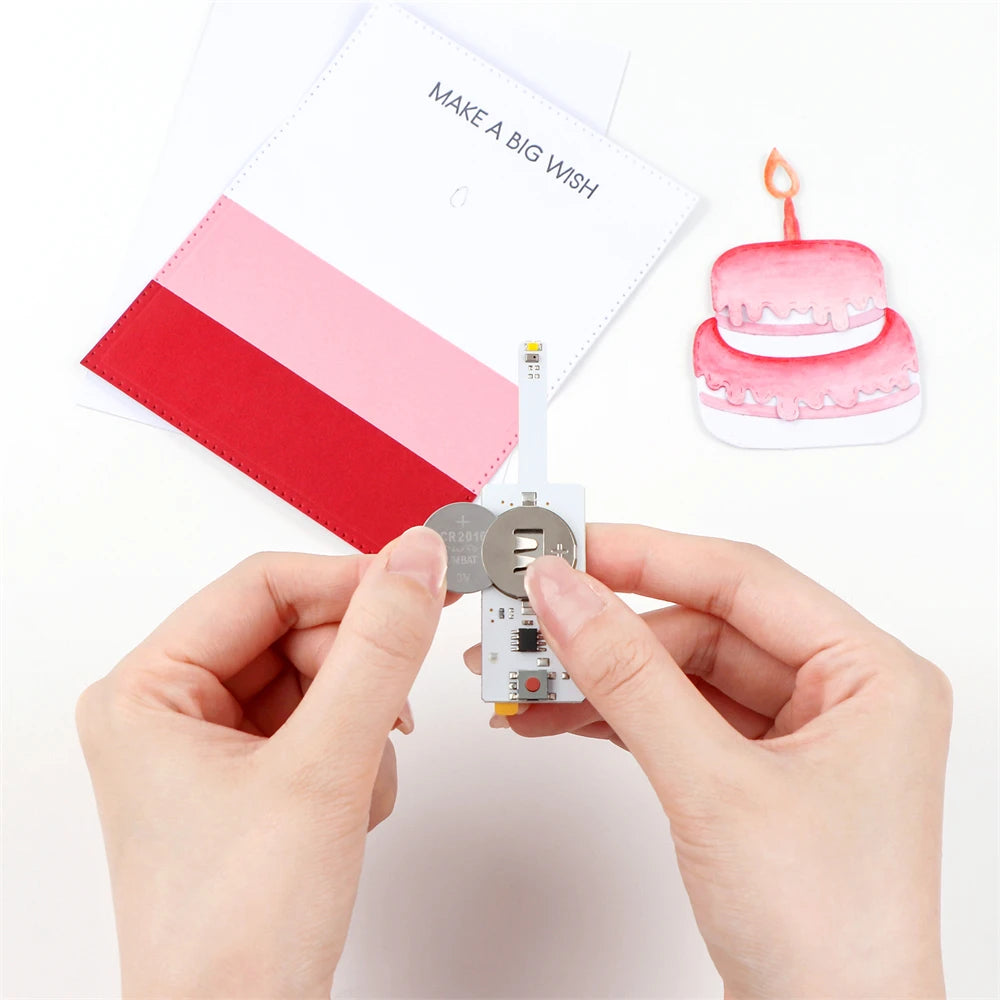 3-6Pcs/set Creative Blow-Out LED Candle Light for Light-Up Birthday Card Perfect for Scrapbook layouts and POP-up Projects Light