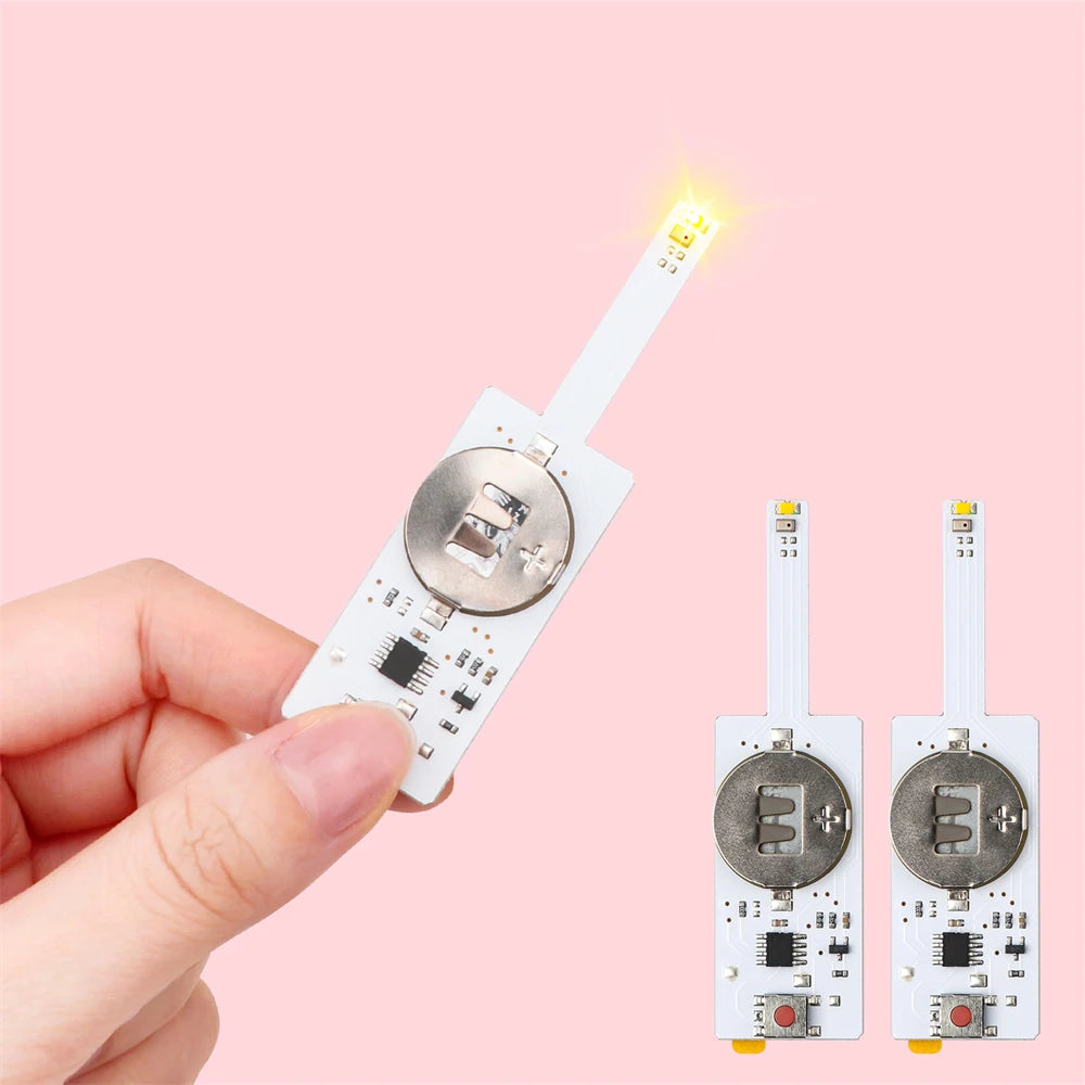 3-6Pcs/set Creative Blow-Out LED Candle Light for Light-Up Birthday Card Perfect for Scrapbook layouts and POP-up Projects Light