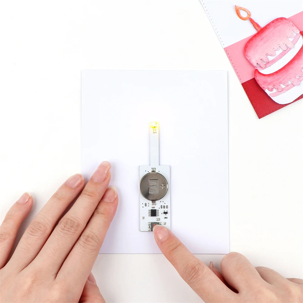 3-6Pcs/set Creative Blow-Out LED Candle Light for Light-Up Birthday Card Perfect for Scrapbook layouts and POP-up Projects Light