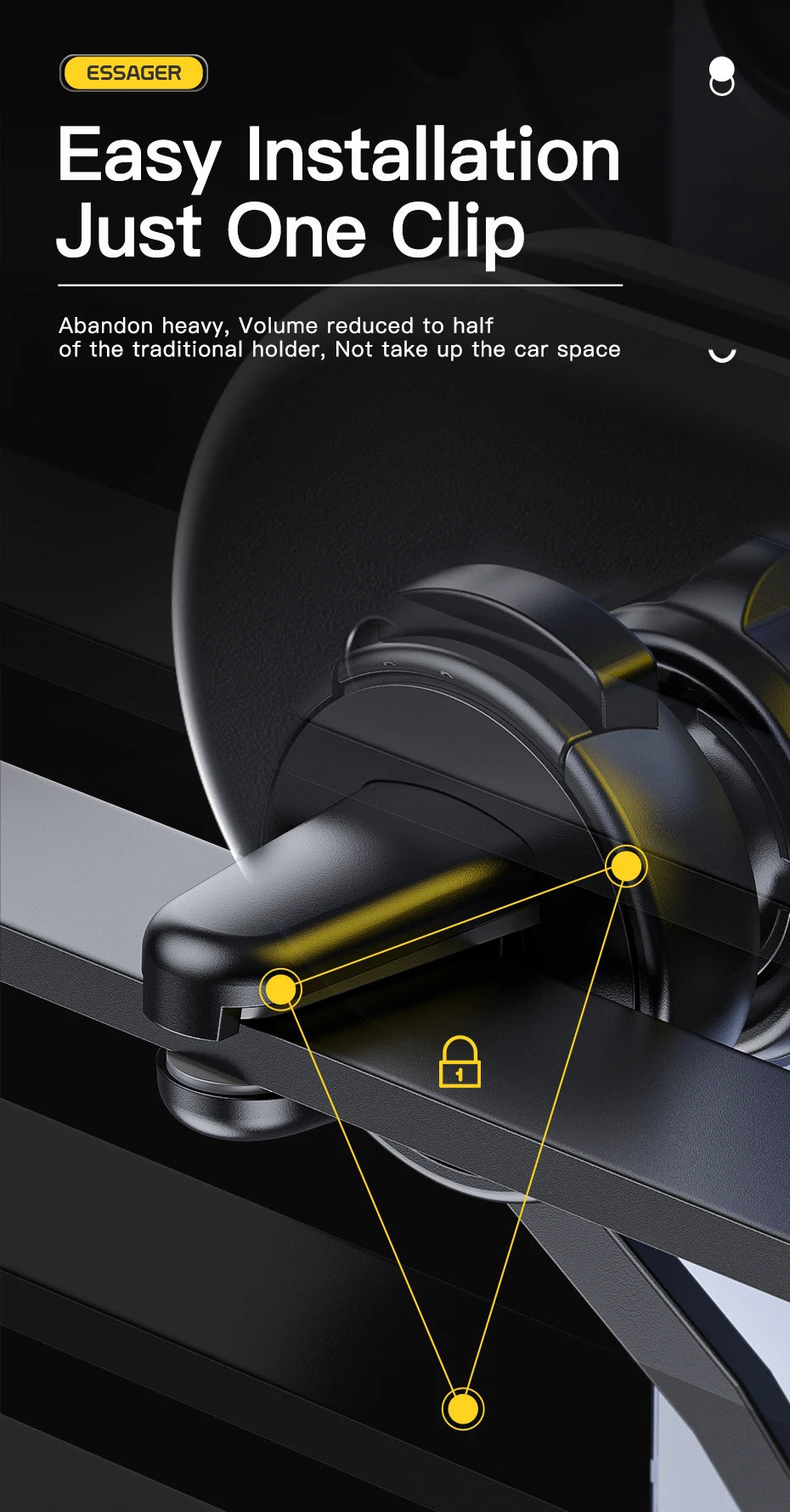 Essager Gravity Car Phone Holder Air Vent Clip Mount Mobile Phone Stand In Car GPS Support For iPhone 14 13 Pro Xiaomi Samsung